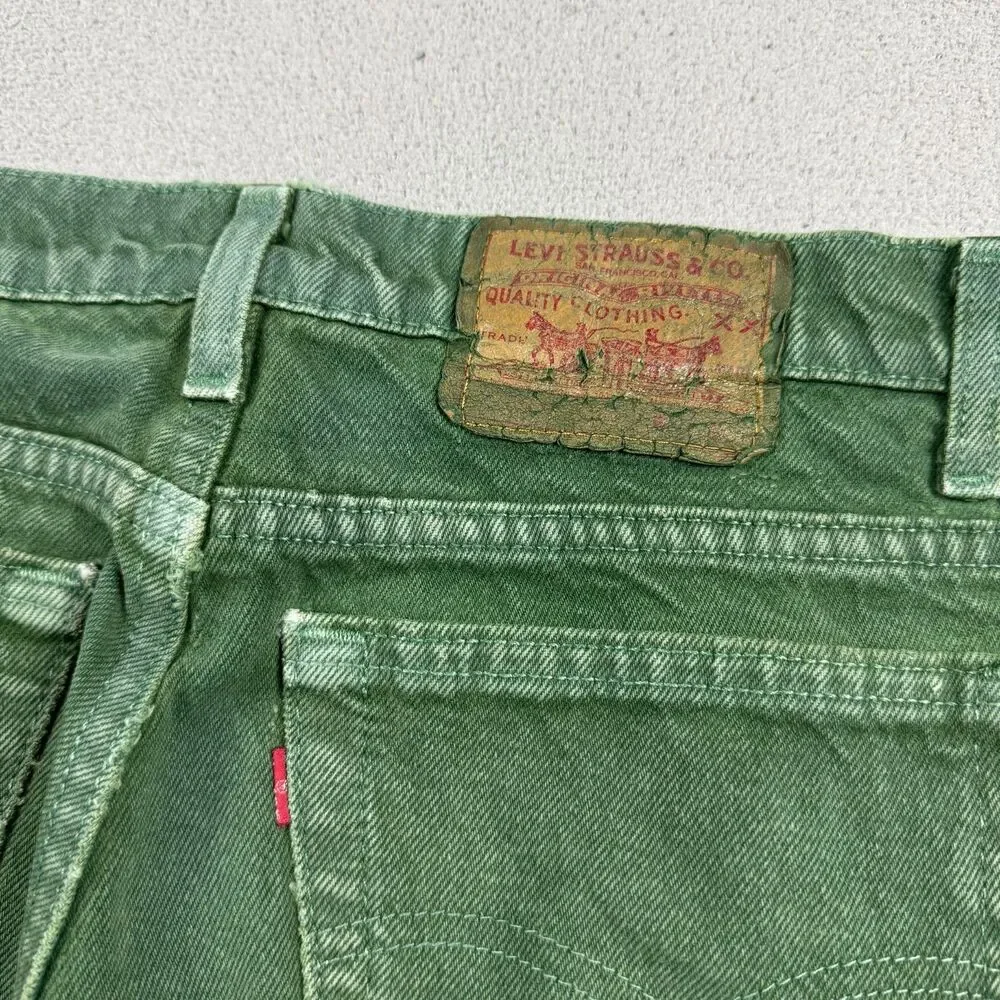 Levis Jeans Mens Size 32x32 Vintage Green Faded 560 Loose Taper Made in USA